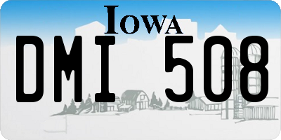 IA license plate DMI508
