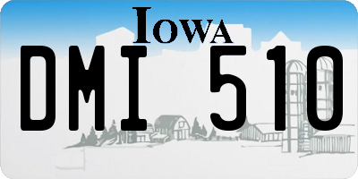 IA license plate DMI510