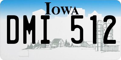IA license plate DMI512