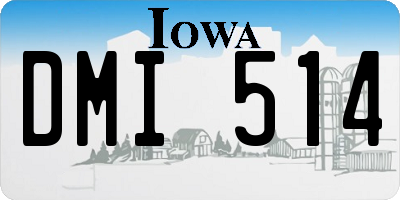 IA license plate DMI514