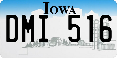 IA license plate DMI516