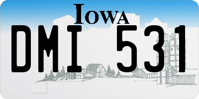 IA license plate DMI531