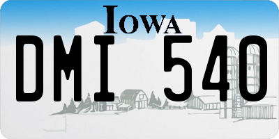 IA license plate DMI540