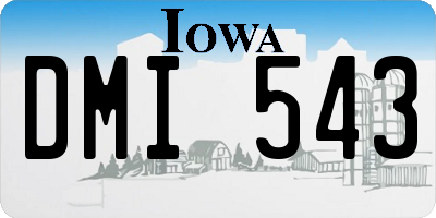IA license plate DMI543