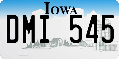 IA license plate DMI545