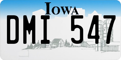 IA license plate DMI547