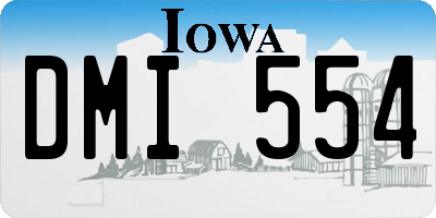 IA license plate DMI554