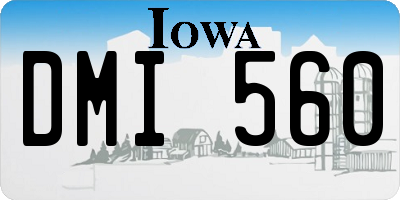 IA license plate DMI560