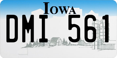 IA license plate DMI561