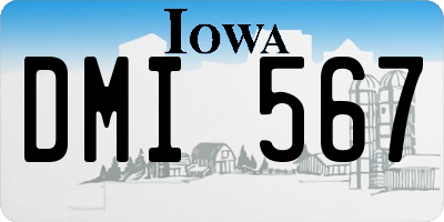 IA license plate DMI567