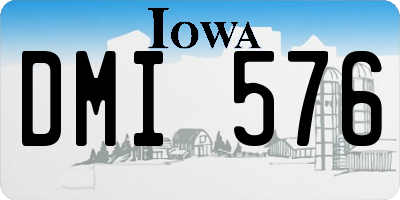 IA license plate DMI576