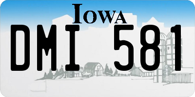 IA license plate DMI581