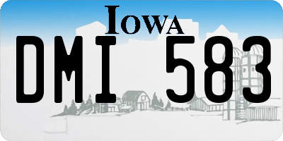 IA license plate DMI583
