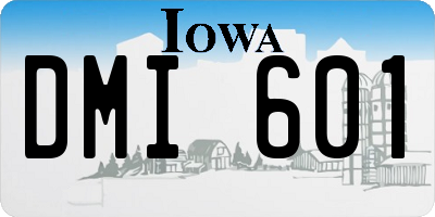 IA license plate DMI601