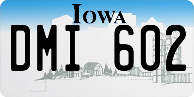 IA license plate DMI602