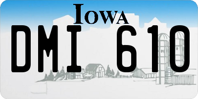 IA license plate DMI610