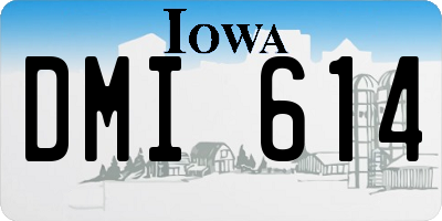 IA license plate DMI614