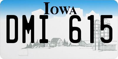 IA license plate DMI615