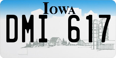 IA license plate DMI617