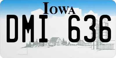 IA license plate DMI636
