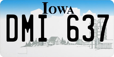 IA license plate DMI637
