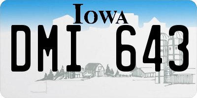 IA license plate DMI643