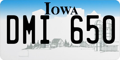 IA license plate DMI650