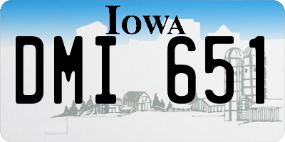 IA license plate DMI651