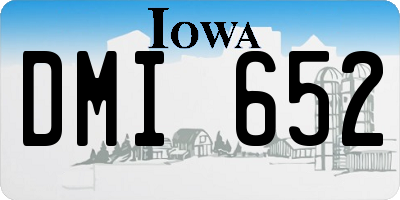IA license plate DMI652