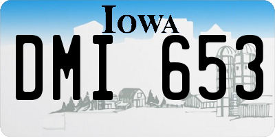 IA license plate DMI653