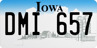 IA license plate DMI657