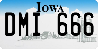 IA license plate DMI666