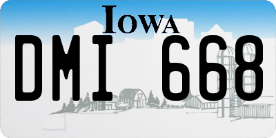 IA license plate DMI668