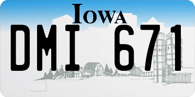 IA license plate DMI671