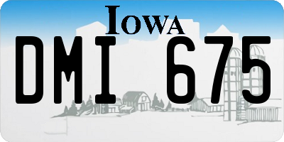 IA license plate DMI675