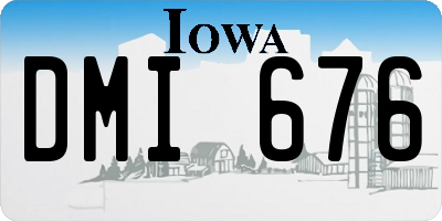 IA license plate DMI676