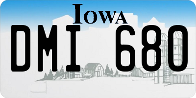 IA license plate DMI680
