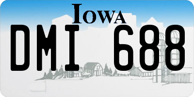 IA license plate DMI688