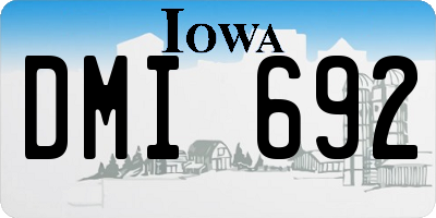 IA license plate DMI692