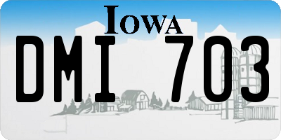 IA license plate DMI703