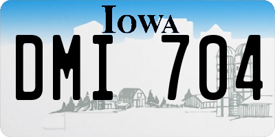 IA license plate DMI704
