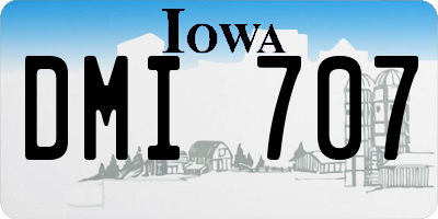 IA license plate DMI707