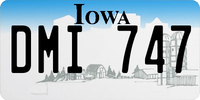 IA license plate DMI747