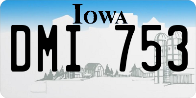 IA license plate DMI753