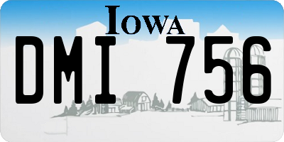 IA license plate DMI756