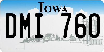 IA license plate DMI760