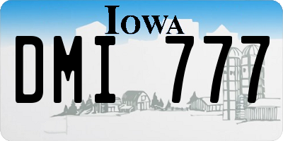 IA license plate DMI777
