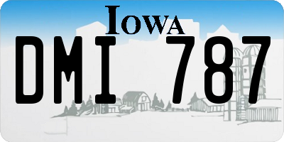 IA license plate DMI787