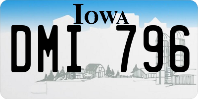 IA license plate DMI796