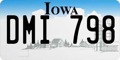 IA license plate DMI798